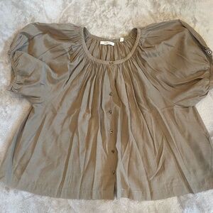 Doen June blouse. Olive Green. Size Small